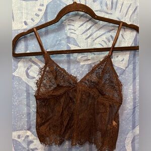 Black Lace Chemise with Satin Detailing